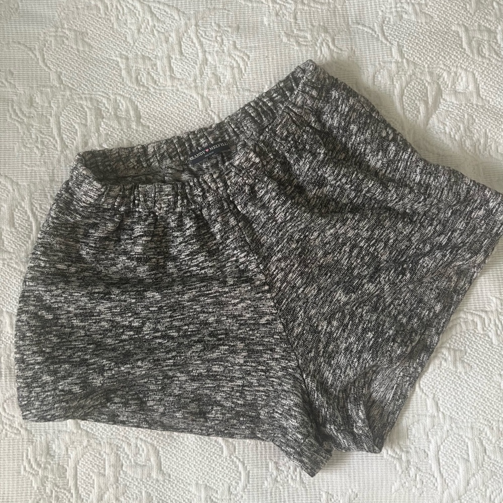 Cozy Grey and White Brandy Melville Shorts